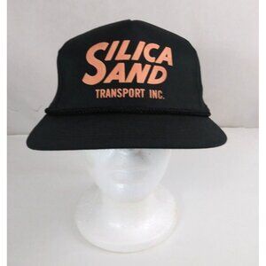 Vintage Silica Sand Transport Inc Corded Snapback Trucker Hat Baseball Cap